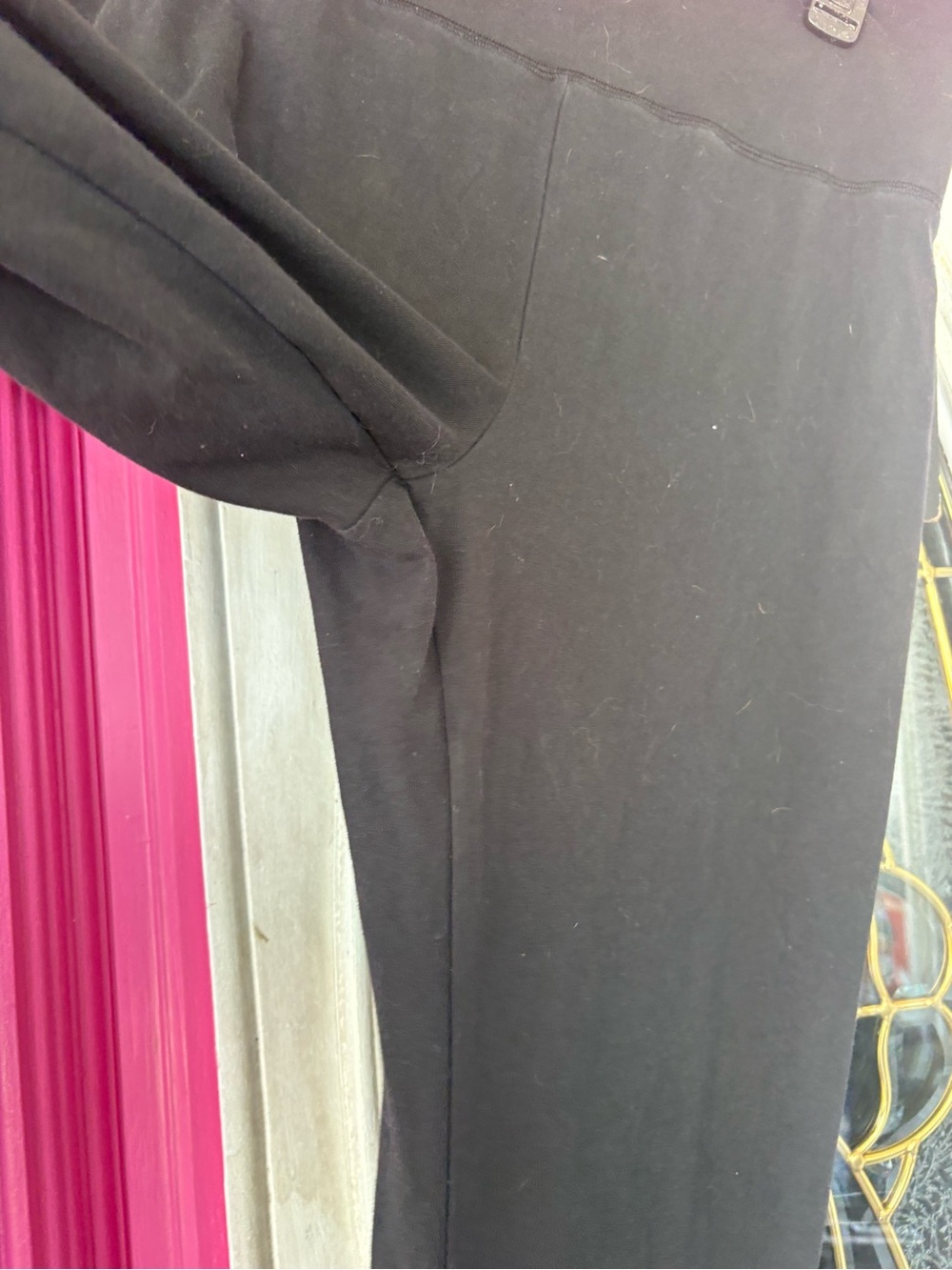 aerie Extra High-Waisted Super-Flare Pants - Black - Picture 5 of 9